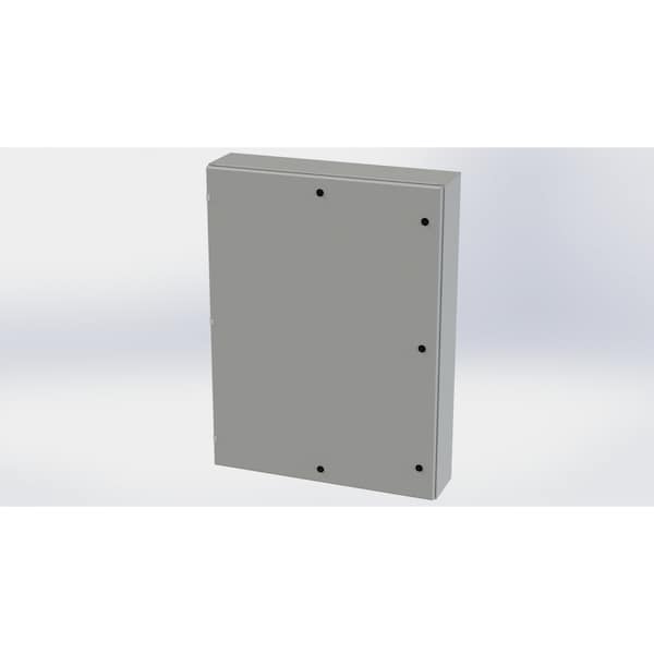 1/4 Turn Latch Electrical Enclosures, 48 in H, 8 in D, 36 in W, NEMA 3R, 4, 12, 13, Carbon Steel